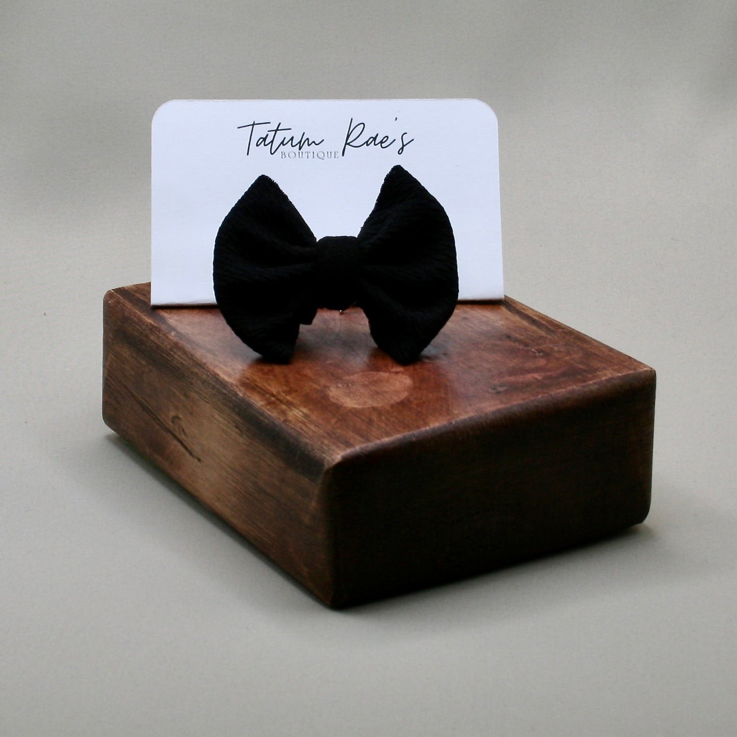 Black Clip Bow