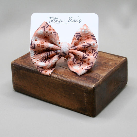 Blushing Blooms Clip Bow