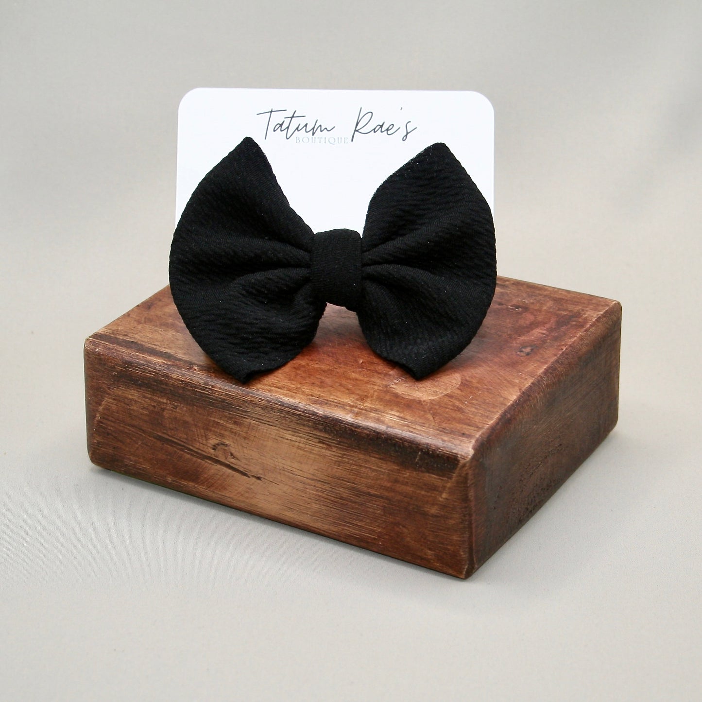 Black Clip Bow