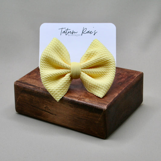 Light Yellow Clip Bow