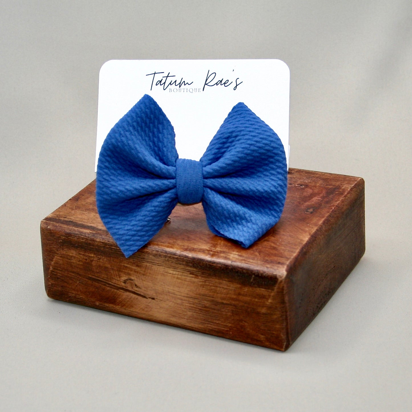 Indigo Clip Bow