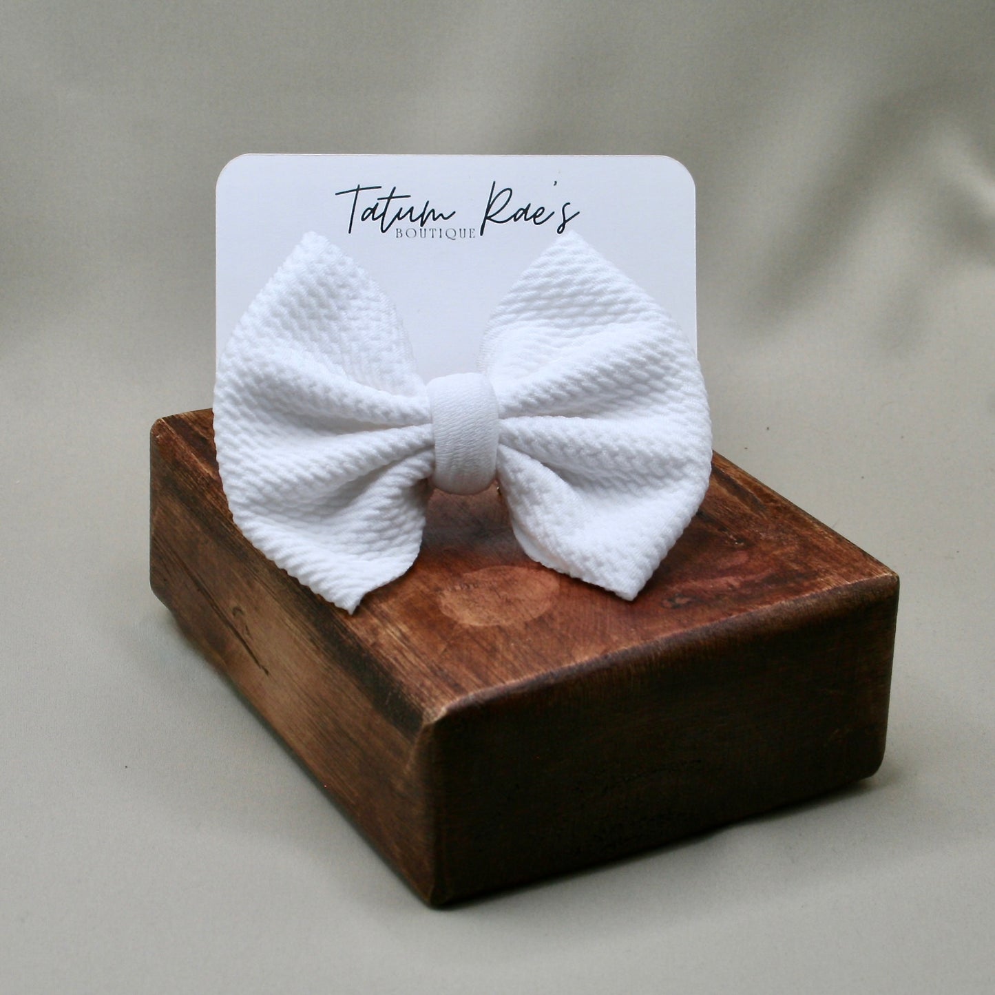 White Clip Bow