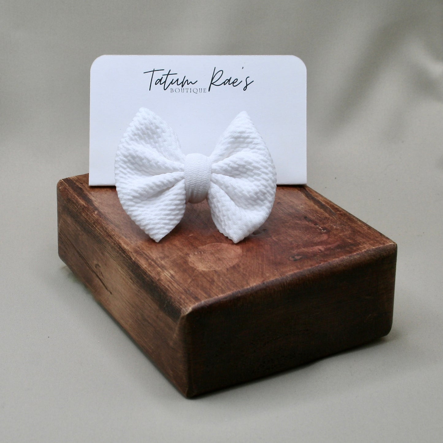 White Clip Bow