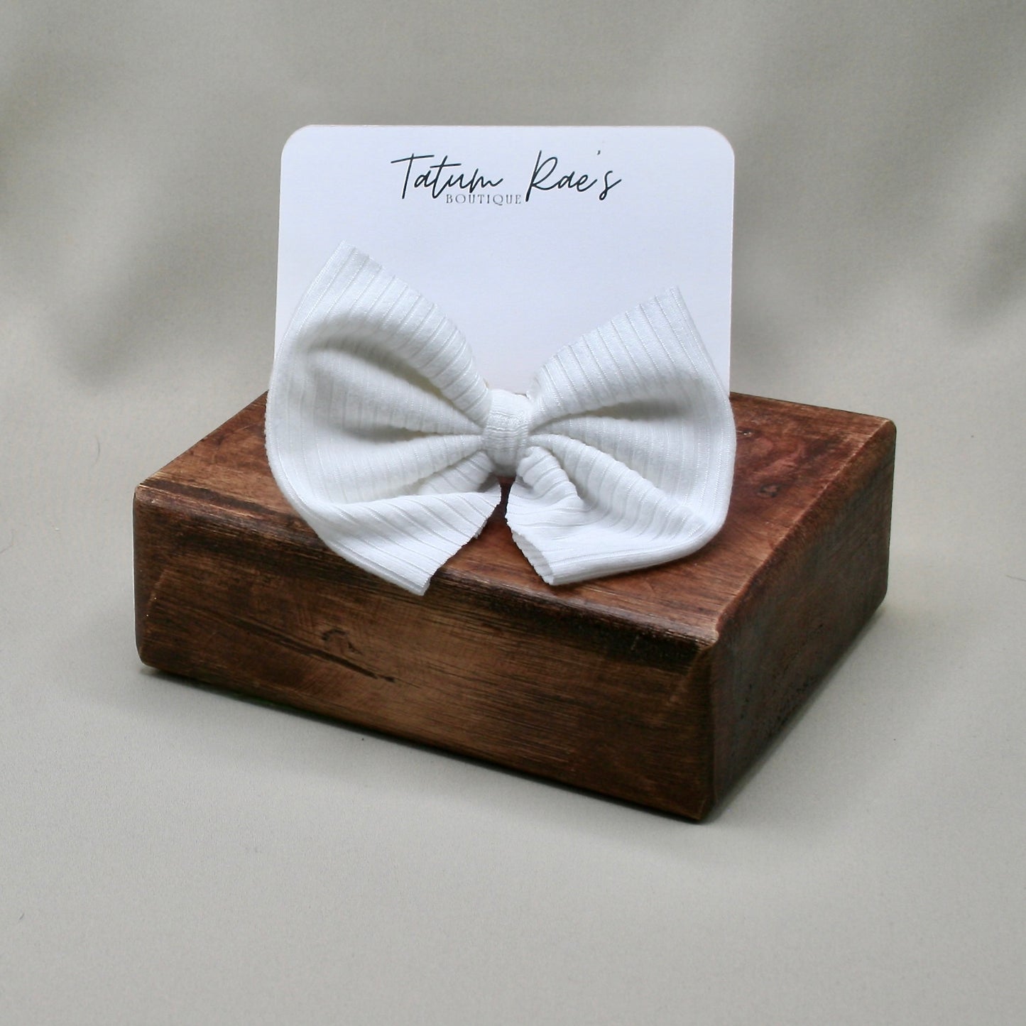 White Clip Bow