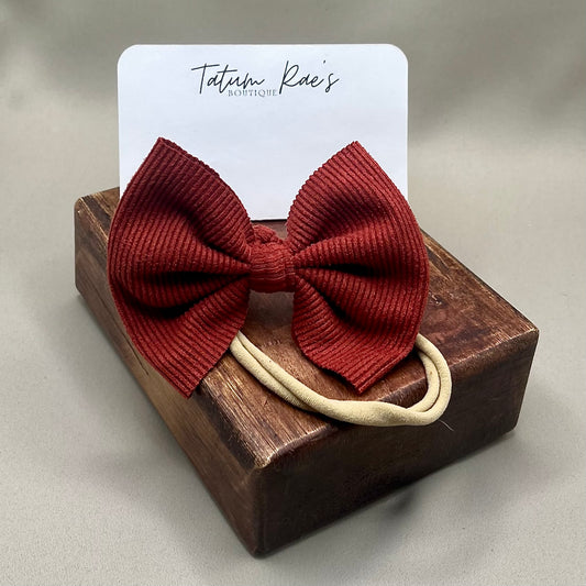 Rust Clip Bow