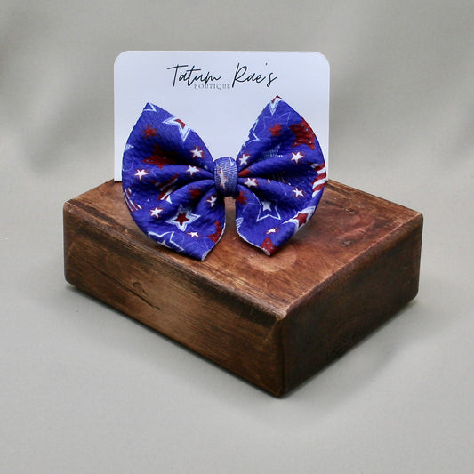 Stars and Stripes Clip Bow