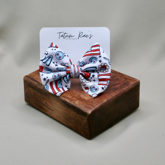 Little Miss Liberty Clip Bow