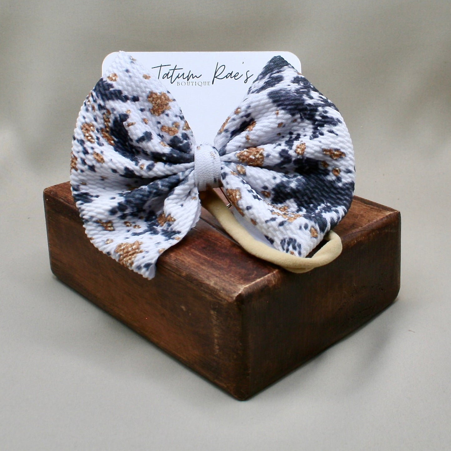 Cowhide Cutie Bow