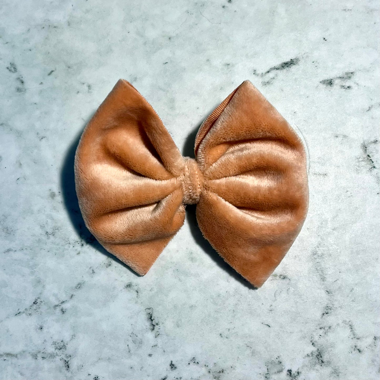 Coral Velvet Bow