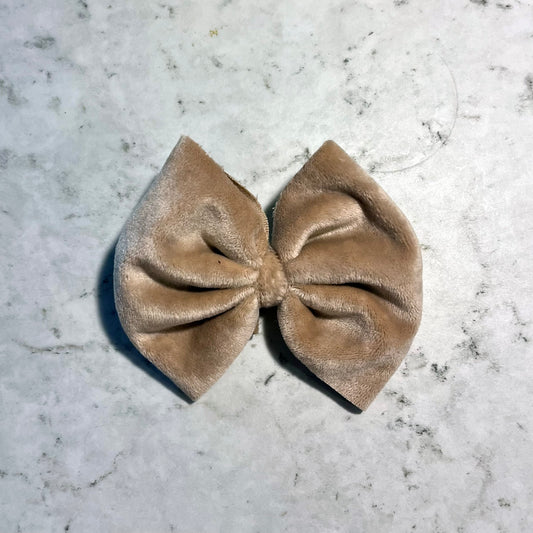 Latte Velvet Bow