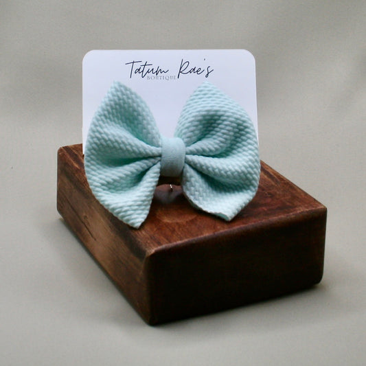 Light Blue Clip Bow