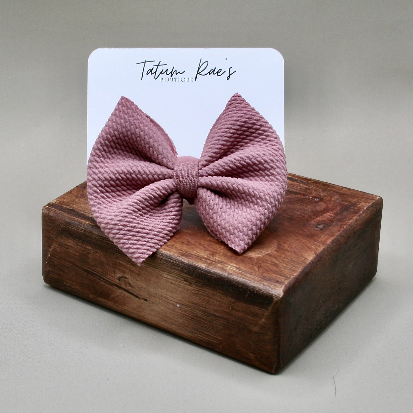 Mauve Clip Bow